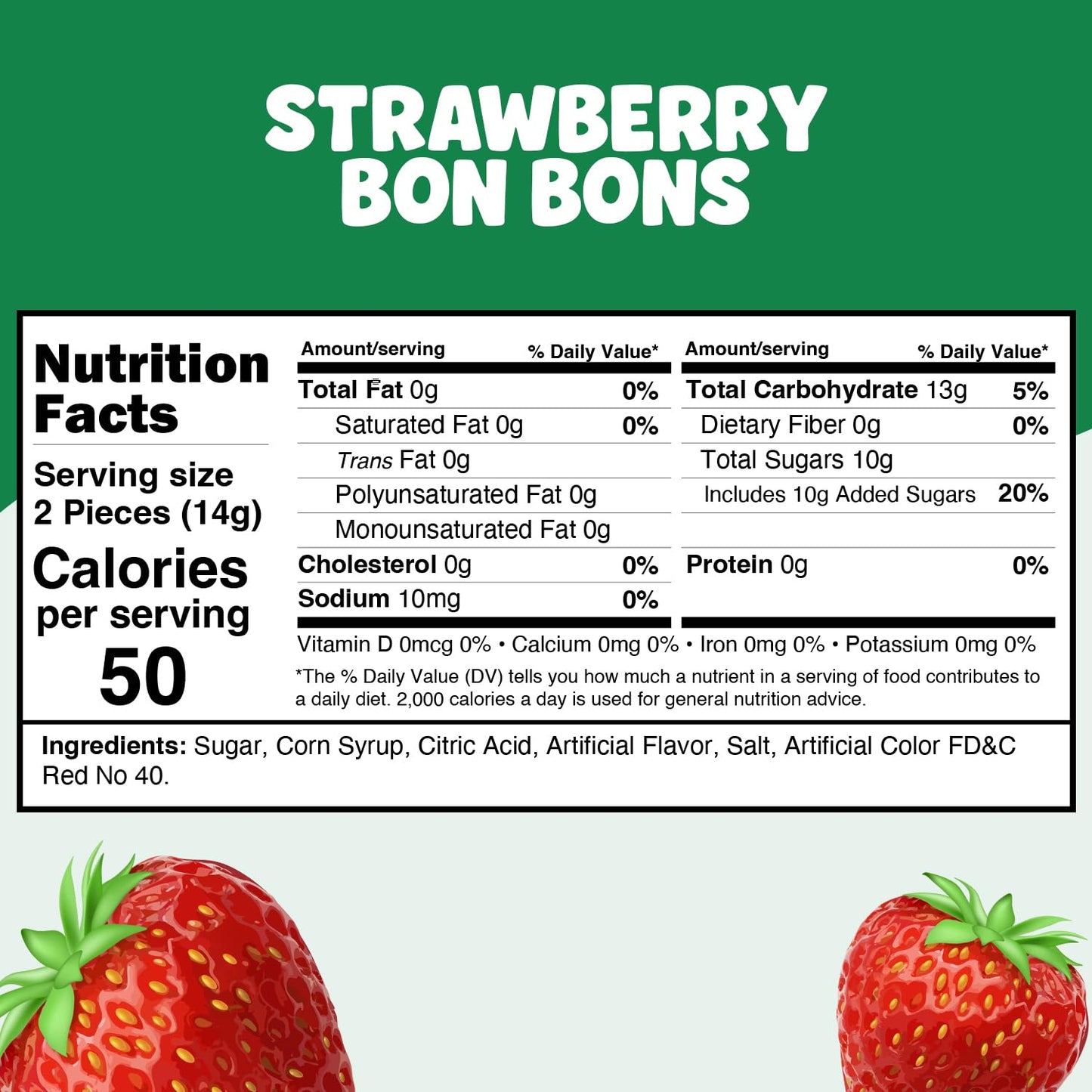 Strawberry Filled Hard Candy Bon Bons 2 lbs Bulk Pack - Individually Wrapped Christmas Fruit-Filled Candy, Classic Strawberry Hard Candy for Holiday Treats, Parties, and Snacks