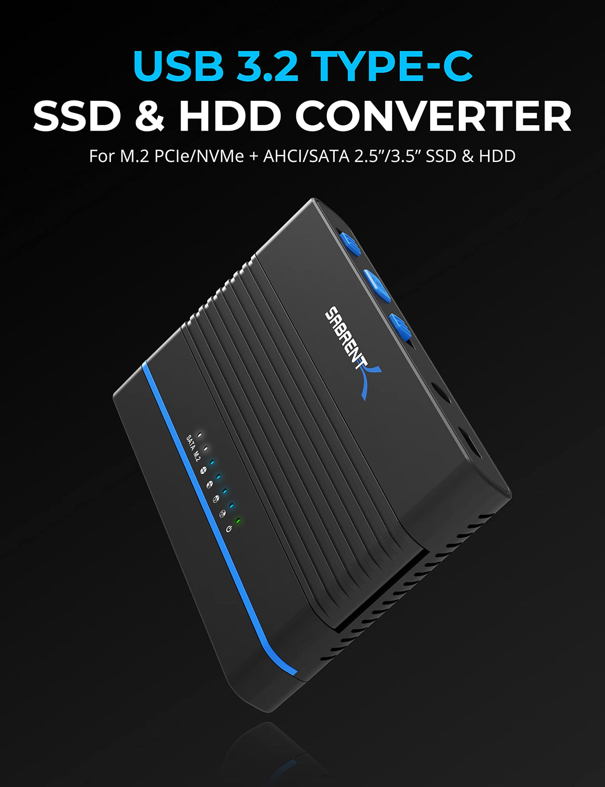 SABRENT USB 3.0 to 2.5in SATA Adapter Cable for SSD & HDD, UASP (EC-SSHD)