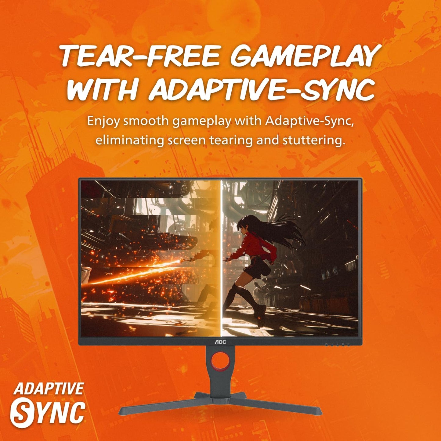 AOC Q32G11ZNE 32" Frameless Gaming Monitor QHD 2560 x 1440, 240Hz, 0.5ms Response time, HDR Ready, Console Gaming Ready, 3-Year Zero Dead Pixel Guarantee, Black