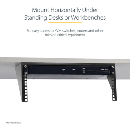 StarTech.com 2U Vertical Wall Mount Patch Panel Bracket - Steel Rack Mount Bracket w/Hardware for 19" Network, Server and Data Equipment , TAA (RK219WALLV)