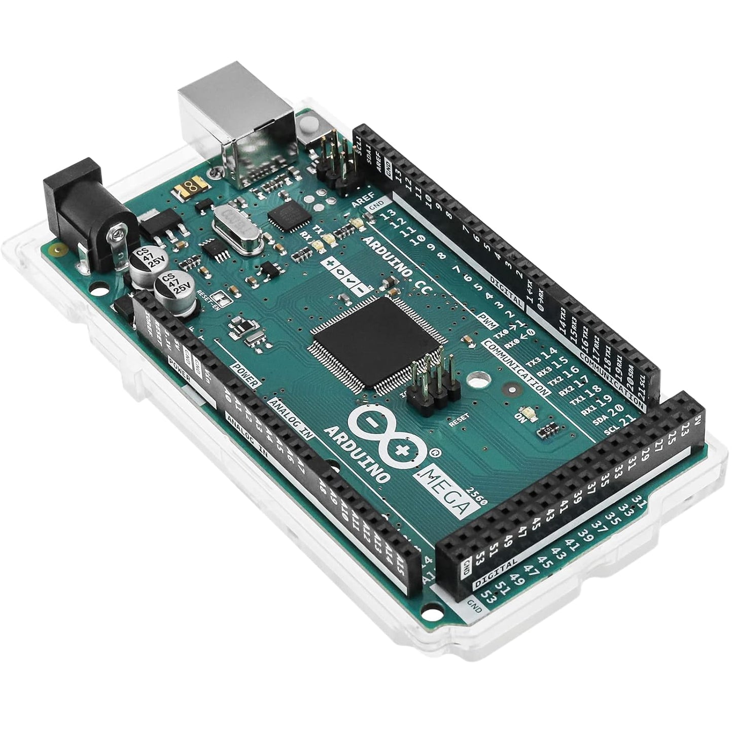 Arduino Mega 2560 REV3 [A000067] - ATmega2560, 16MHz, 54 Digital I/O, 16 Analog Inputs, 256KB Flash, USB, Compatible with Arduino IDE for Advanced Projects
