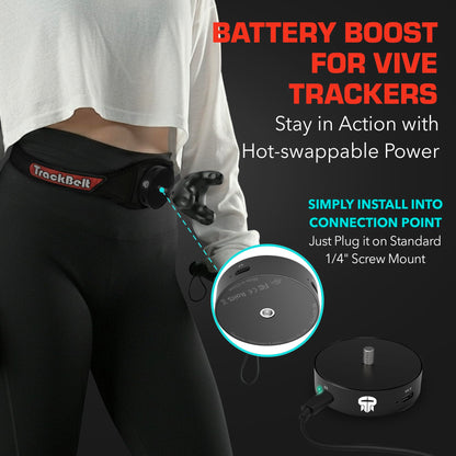 Rebuff Reality Trackstraps for Vive Tracker - Adjustable VR Full Body Tracking Straps, VR Chat Motion Capture, Compatible with Vive Tracker 3.0 2.0 Ultimate, Tundra, (Tracker Sold Separately) Black