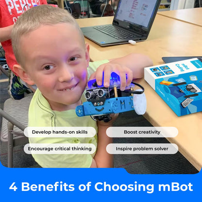 Makeblock mBot Robot Kit, Robotics for Kids Ages 8-12 Learn to Code with Scratch & Arduino, STEM Toys Science Kits for Kids Age 8-12 Boys and Girls Age 8+