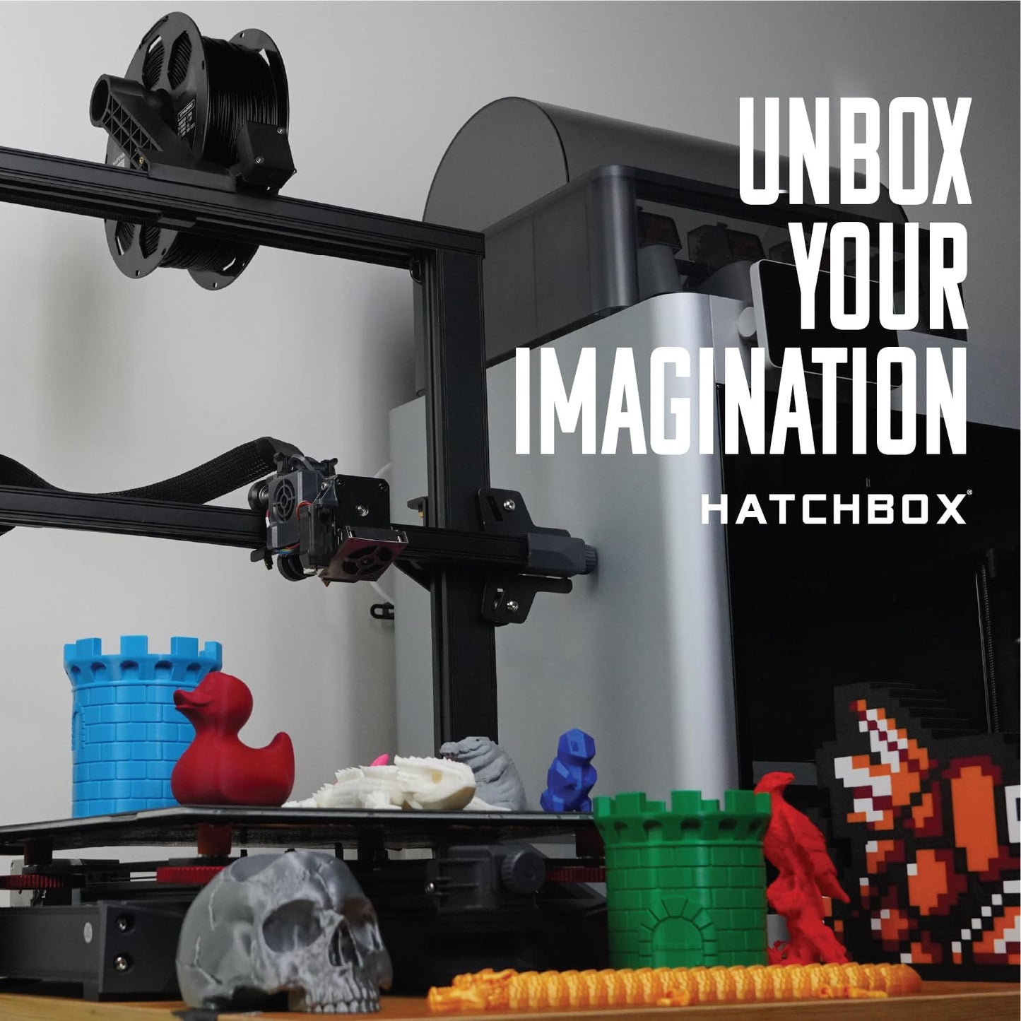 HATCHBOX 1.75mm Black PLA 3D Printer Filament, 1 KG Spool, Dimensional Accuracy +/- 0.03 mm, 3D Printing Filament