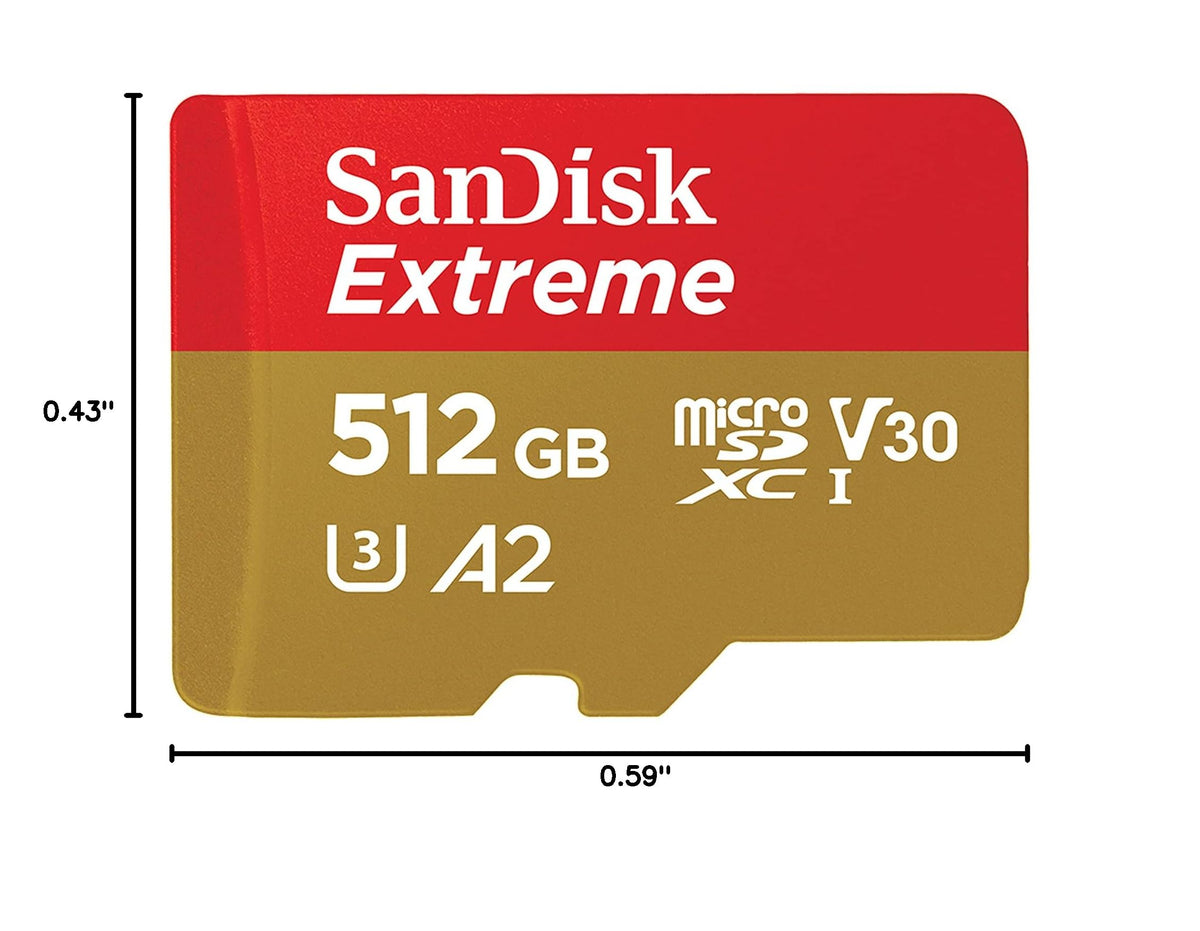 SANDISK 256GB Extreme microSD Card + Adapter, Up to 190MB/s Read Speeds