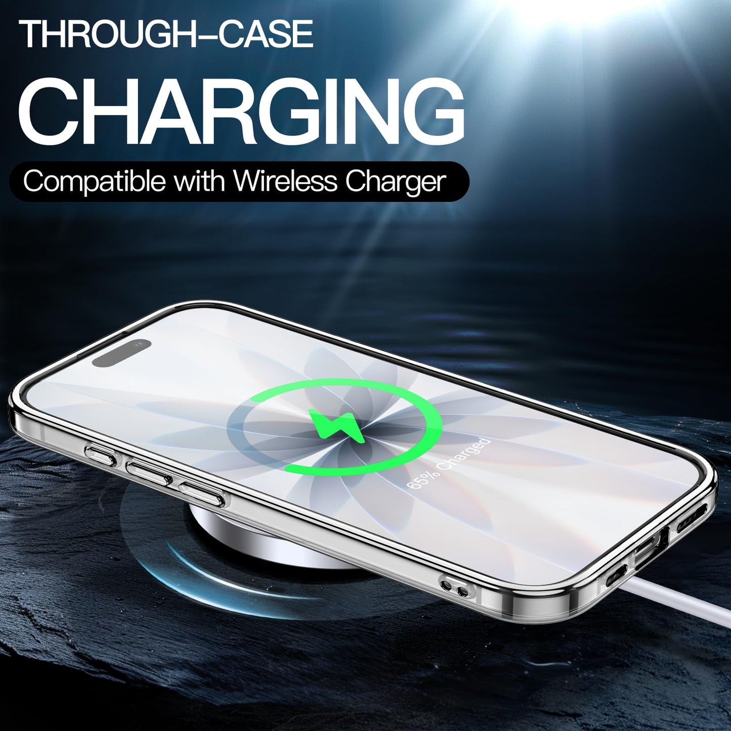 JETech Case for iPhone 17 Pro Max 6.9-Inch, Non-Yellowing Shockproof Phone Bumper Cover, Anti-Scratch Clear Back (Clear)