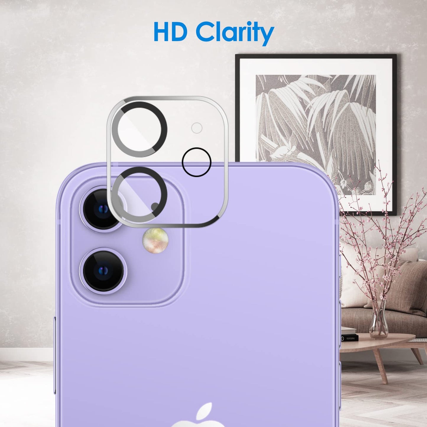 JETech Camera Lens Protector for iPhone 12 Pro Max 6.7-Inch, 9H Tempered Glass, HD Clear, Anti-Scratch, Case Friendly, Does Not Affect Night Shots, 3-Pack