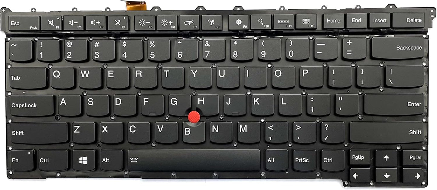 New US Layout Keyboard with Backlit Replacement for Lenovo Thinkpad X1 Carbon Gen 3 3rd 2015 Versions 01YQ389