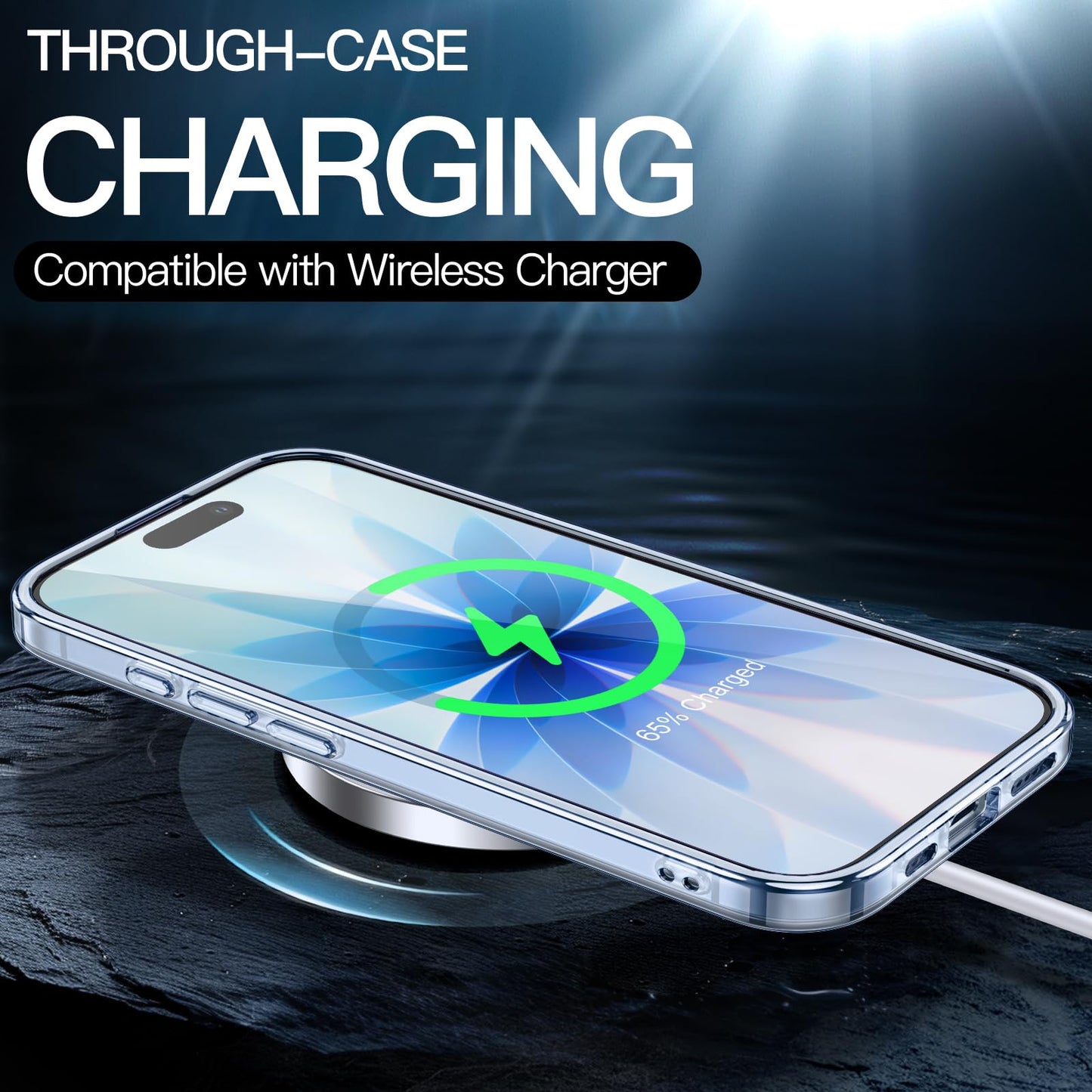 JETech Case for iPhone 17 Pro Max 6.9-Inch, Non-Yellowing Shockproof Phone Bumper Cover, Anti-Scratch Clear Back (Clear)