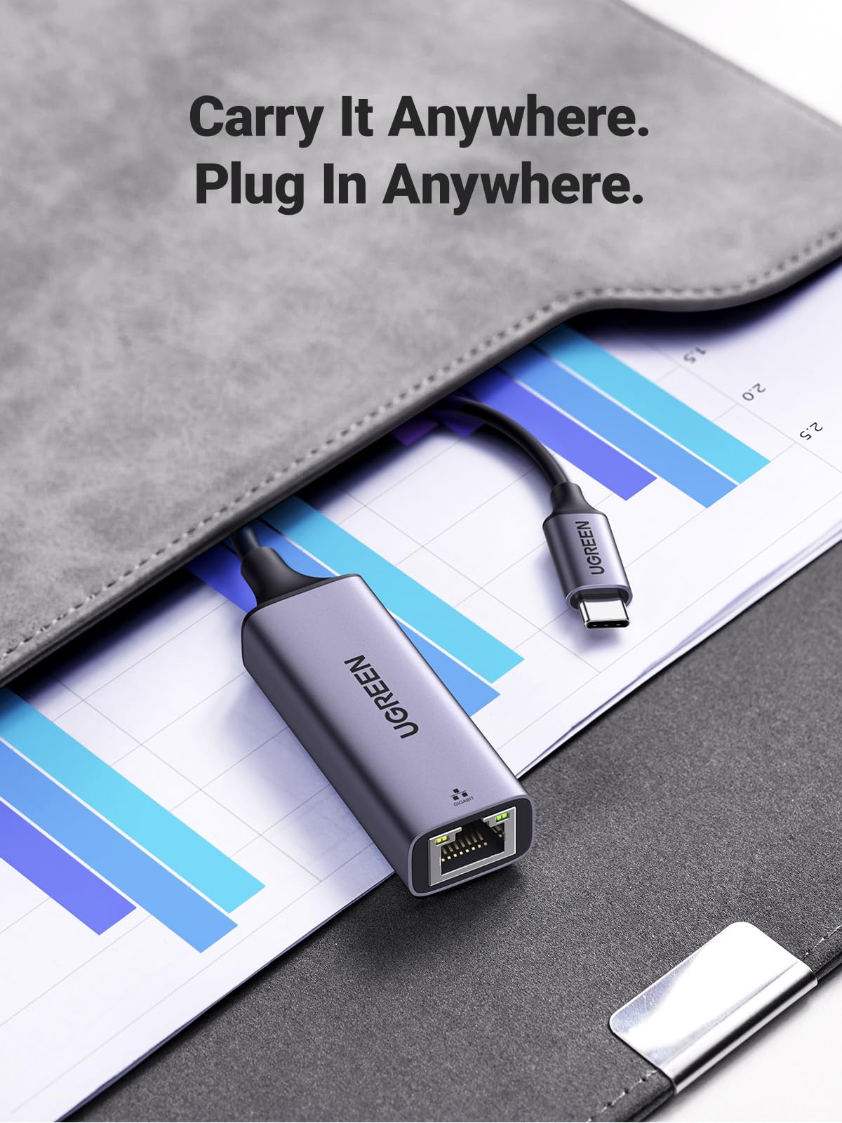 UGREEN USB C to Ethernet Adapter, Plug and Play 1Gbps Ethernet Adapter, Aluminum Case, (Thunderbolt 4/3 Compatible) to RJ45 Network Dongle, Compatible for MacBook Pro/Air, iPhone 17 Pro/Max, iPad, XPS