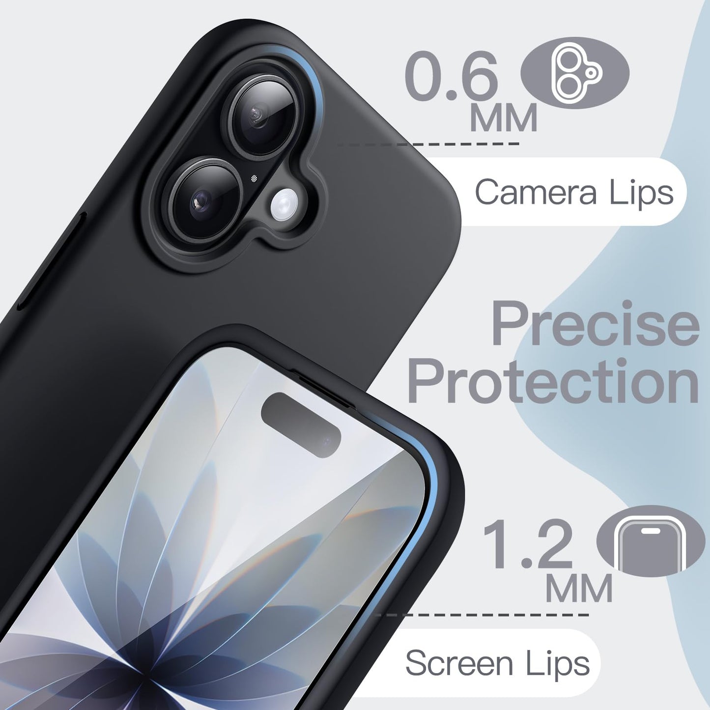 JETech Liquid Silicone Case for iPhone 17 Pro Max 6.9-Inch, Silky Soft Touch Full-Body Protection, Anti-Scratch Shockproof Phone Cover with Microfiber Lining (Dark Blue)