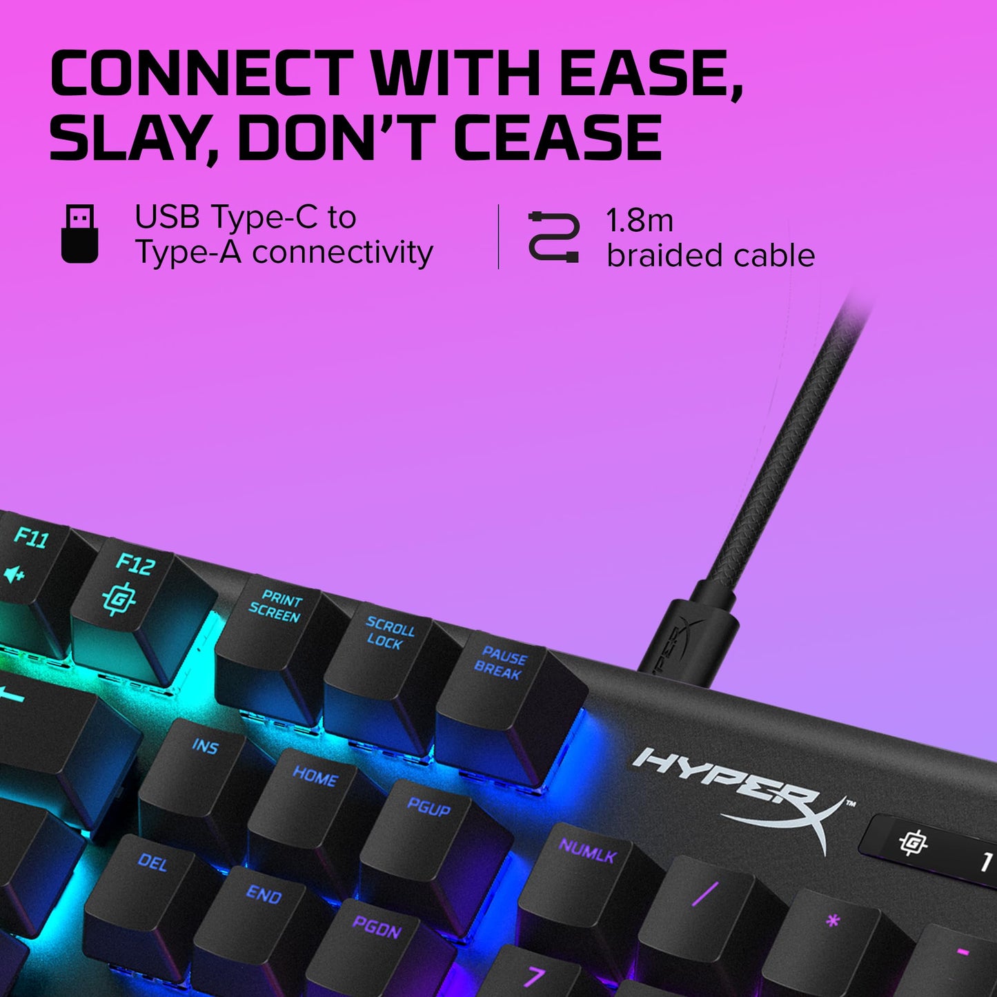 HyperX Alloy Origins 65 - Mechanical Gaming Keyboard – Compact 65% Form Factor - Linear Red Switch - Double Shot PBT Keycaps - RGB LED Backlit - NGENUITY Software Compatible,Black