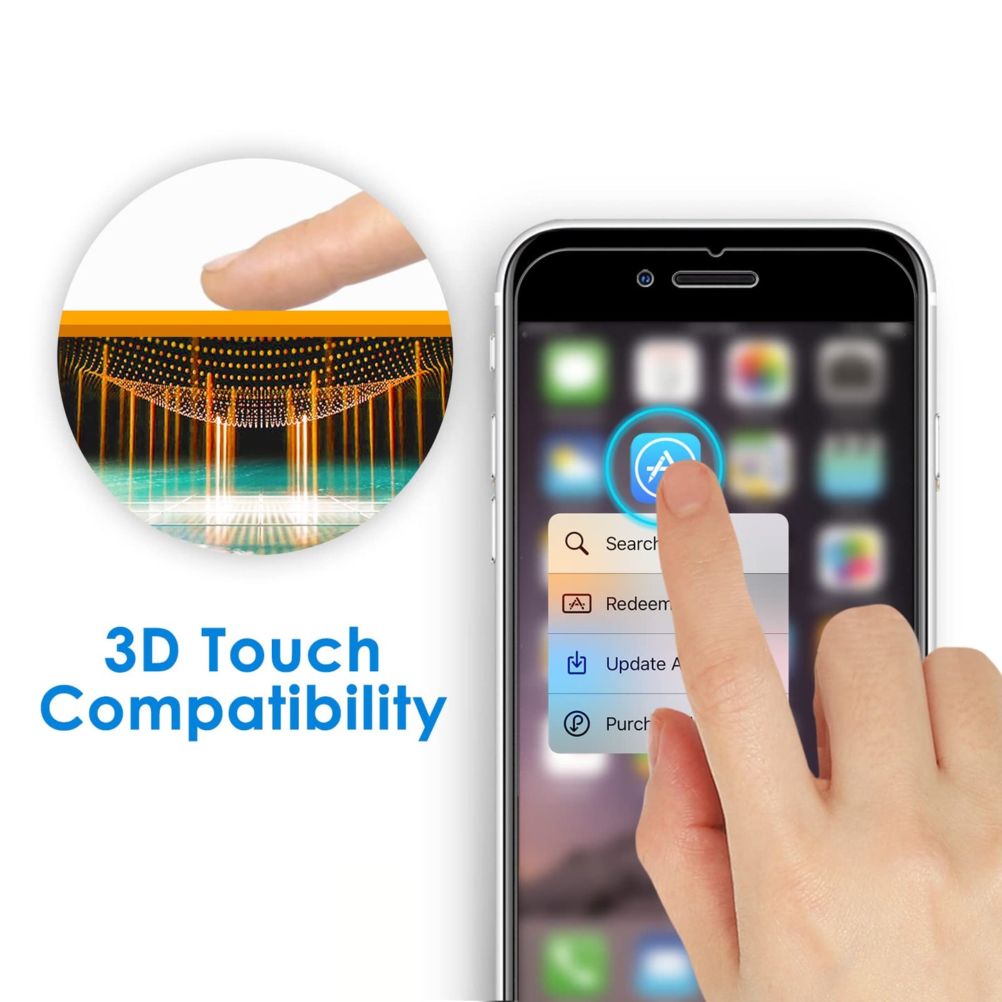 JETech Screen Protector for iPhone 17e (2026) / iPhone 16e / iPhone 14, Tempered Glass Film, 6.1-Inch Display, 3-Pack