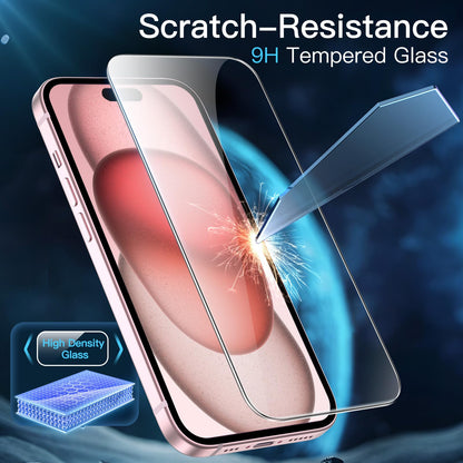 JETech Full Coverage Screen Protector for iPhone 17e (2026) / iPhone 16e, 9H Tempered Glass Film, Case-Friendly, HD Clear, 6.1-Inch Display, 3-Pack