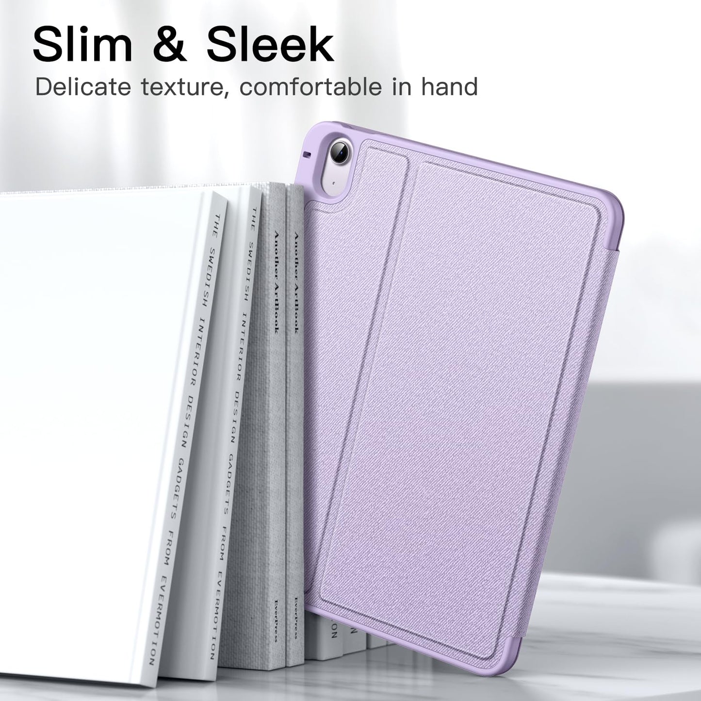 JETech Case for iPad Air 11-Inch M4/M3/M2 (2026/2025/2024), iPad Air 5/4 (2022/2020 5th/4th 10.9-Inch) with Pencil Holder, Slim Folio Stand Protective Tablet Cover, Multi-Angle Viewing (Black)