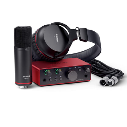 Focusrite Scarlett Solo 4th Gen USB Audio Interface, for the Guitarist, Vocalist, or Producer — High-Fidelity, Studio Quality Recording, and All the Software You Need to Record