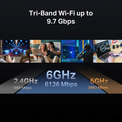 TP-Link Tri-Band BE19000 WiFi 7 Router (Archer BE800) | 12-Stream 19 Gbps | 2×10G + 4×2.5G Ports | LED Screen, 8 High-Performance Antennas | VPN, Easy Mesh, HomeShield, Private IoT, Free Expert Help