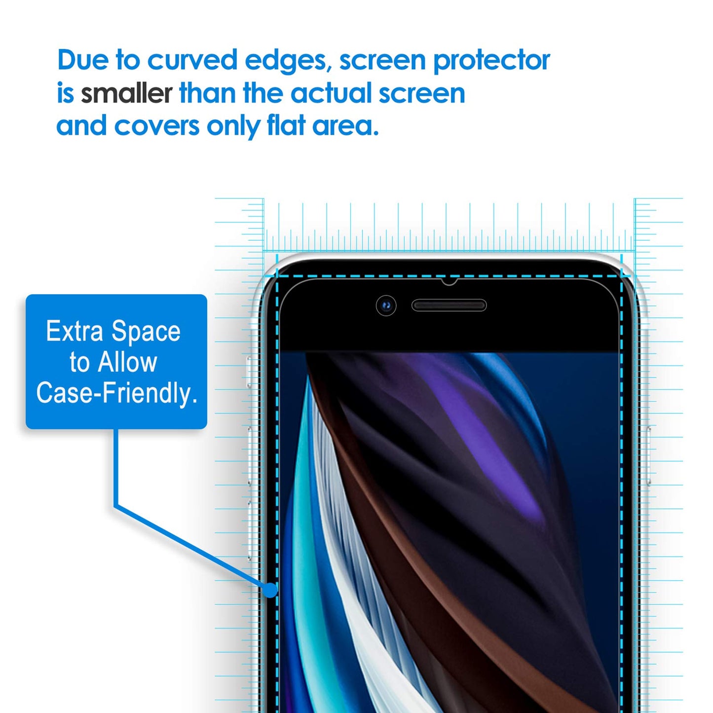 JETech Screen Protector for iPhone 17e (2026) / iPhone 16e / iPhone 14, Tempered Glass Film, 6.1-Inch Display, 3-Pack