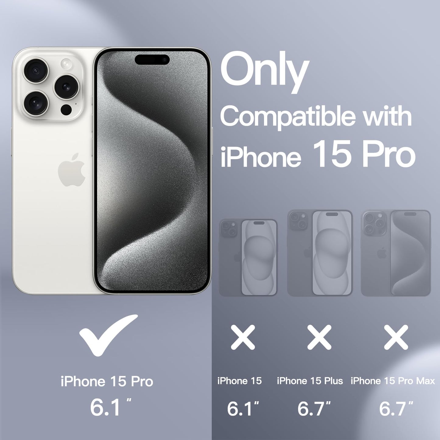 JETech Silicone Case for iPhone 15 Pro Max 6.7-Inch, Silky-Soft Touch Full-Body Protective Phone Case, Shockproof Cover (Black)