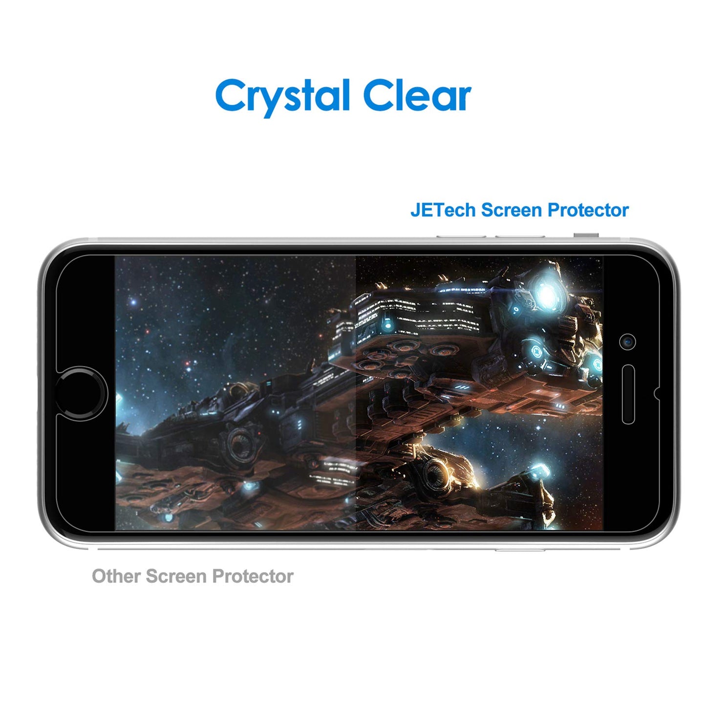 JETech Screen Protector for iPhone 17e (2026) / iPhone 16e / iPhone 14, Tempered Glass Film, 6.1-Inch Display, 3-Pack
