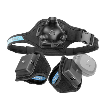 Rebuff Reality Trackstraps for Vive Tracker - Adjustable VR Full Body Tracking Straps, VR Chat Motion Capture, Compatible with Vive Tracker 3.0 2.0 Ultimate, Tundra, (Tracker Sold Separately) Black
