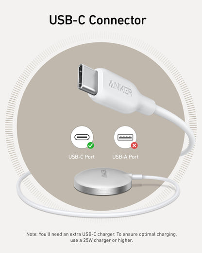 Anker MagSafe Charger Pad Compatible, MagGo iPhone 16 Wireless Charging Pad, Qi2 Certified 15W Wireless Charger for iPhone 16/16 Plus/16 Pro/16 Pro Max/15/14/13/12 Series (White, No Adapter)