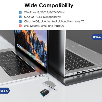 WAVLINK USB Laptop Docking Station Dual Monitors, DisplayLink Computer Dock for M1 M2 Mac and Windows, ChromeOS, Ubuntu 20.04/22.04 (HDMI & HDMI/DVI/VGA, 6xUSB Ports, LAN, Audio)