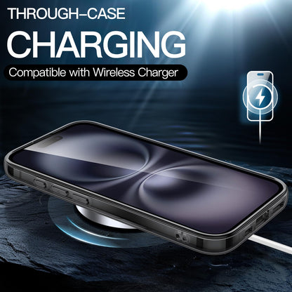 JETech Case for iPhone 16 6.1-Inch, Non-Yellowing Shockproof Phone Bumper Cover, Anti-Scratch Clear Back (Clear)