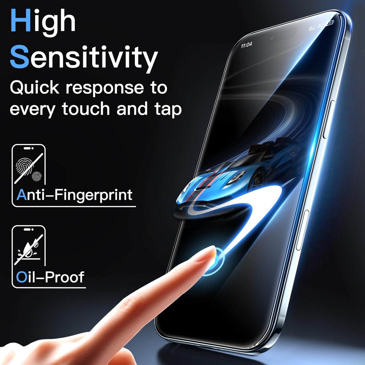 JETech Full Coverage Screen Protector for iPhone 17e (2026) / iPhone 16e, 9H Tempered Glass Film, Case-Friendly, HD Clear, 6.1-Inch Display, 3-Pack