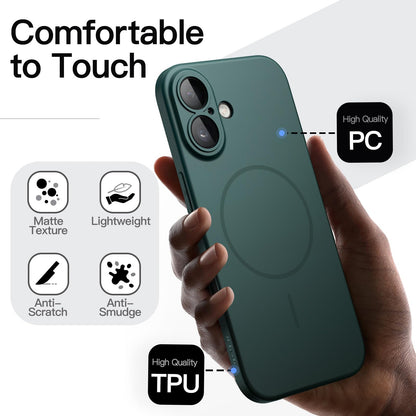 JETech Magnetic Slim Case for iPhone 17 Pro Max 6.9-Inch, Compatible with MagSafe, Ultra-Thin Lightweight Minimalist Phone Cover with Matte Finish and Full Camera Lens Protection (Black)