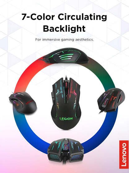 Lenovo GY40T26478 Legion K500 RGB Mechanical Gaming Keyboard, 3 ZONE Full-size Keyboard, 7 user Programmable Hot Keys; 16.8 Million Colors, 50 Million-Click Red Mechanical Keys, Detachable Palm Rest