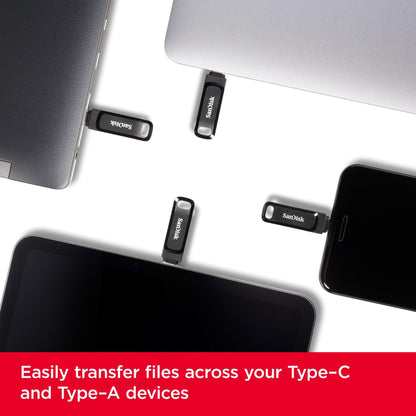 SanDisk 512GB Ultra Dual Drive Go USB Type-C Flash Drive - SDDDC3-512G-G46, Black