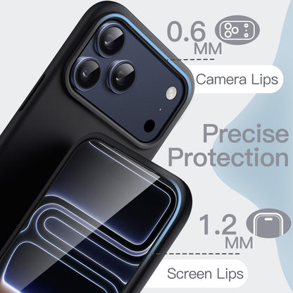 JETech Liquid Silicone Case for iPhone 17 Pro Max 6.9-Inch, Silky Soft Touch Full-Body Protection, Anti-Scratch Shockproof Phone Cover with Microfiber Lining (Dark Blue)