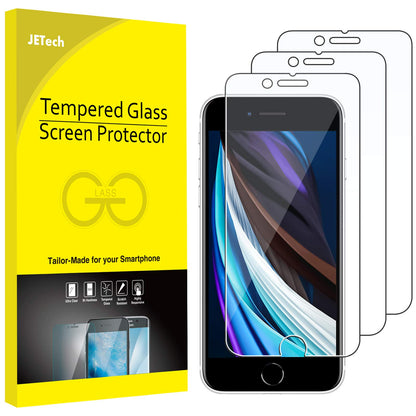 JETech Screen Protector for iPhone 17e (2026) / iPhone 16e / iPhone 14, Tempered Glass Film, 6.1-Inch Display, 3-Pack
