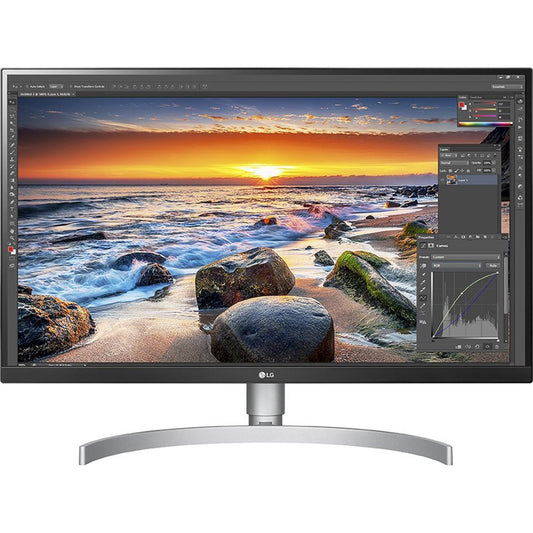 LG 27UK850-W 4K Monitor 27" UHD (3840 x 2160) IPS Display, HDR10, USB Type-C Connectivity, AMD FreeSync, sRGB 99% Color Gamut, 3-Side Virtually Borderless Design - White