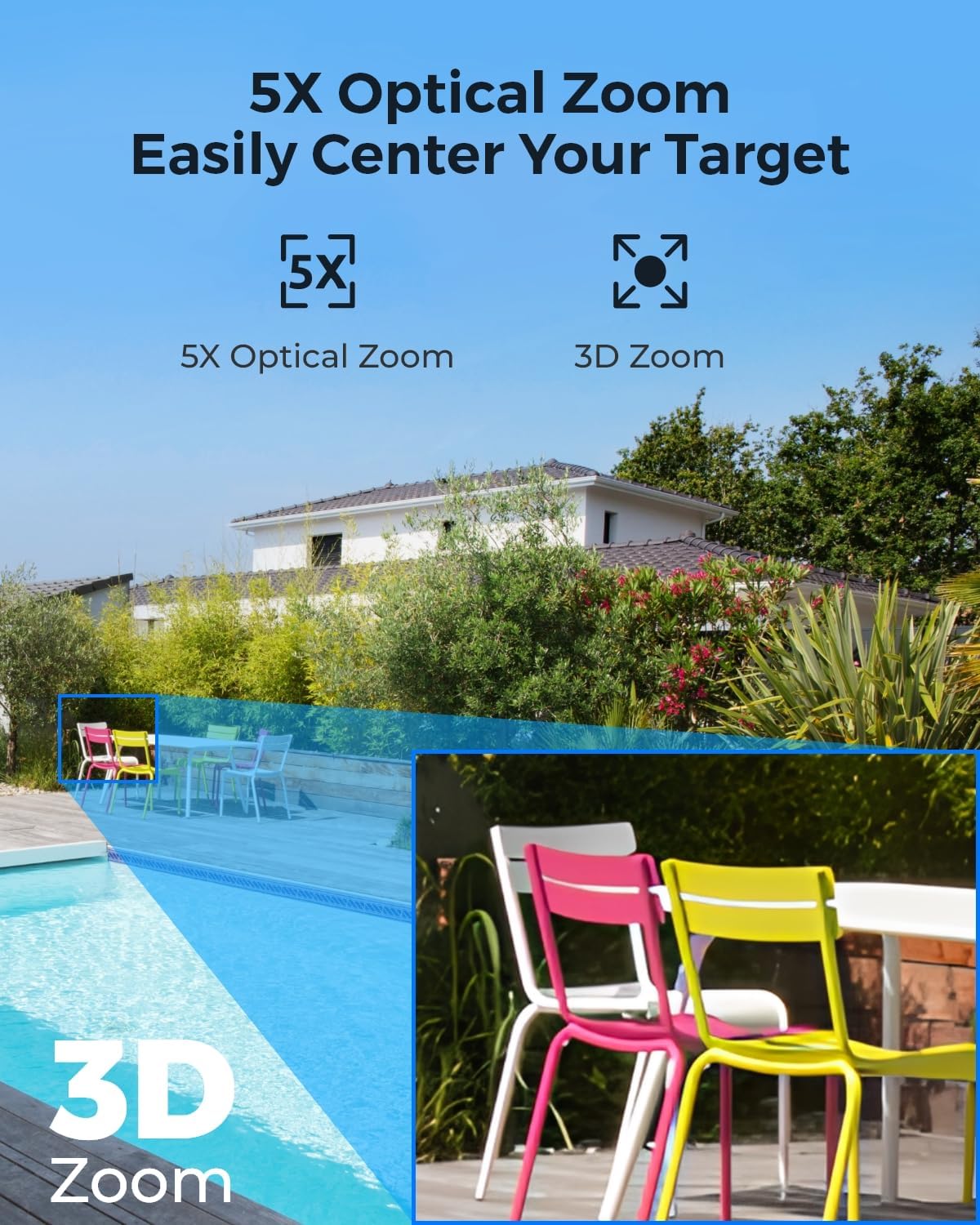 REOLINK 4K UHD PoE PTZ Camera for Outdoor Security RLC-823S1, RLC-811A PoE IP Security Camera 4K RLC-811A, 2X RLC-823S1 Bundle with 4X RLC-811A and RLN16-410(4TB)