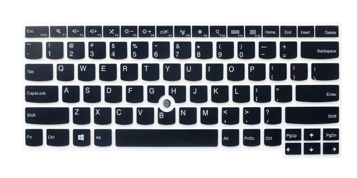 Silicone Keyboard Skin Compatible for 2021 Lenovo ThinkPad X1 Carbon Gen 9 Laptop 14", 2021 Thinkpad X1 Yoga 14", 2021 Thinkpad X1 Yoga Gen 6 14" Laptop (NOT Fit 2020-2017 release old Versions) (Black