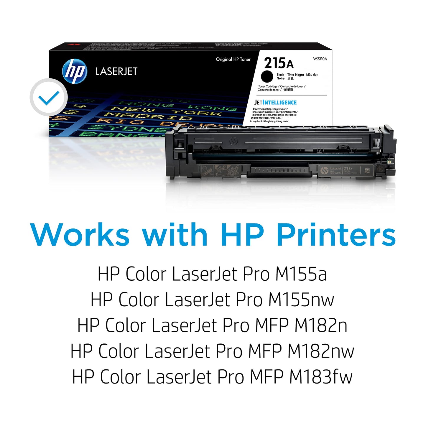 HP 215A Black Toner Cartridge Printers | Works with Printer Series: Color LaserJet Pro M155,Color LaserJet Pro MFP M182,M183 | W2310A,(Pack of 2)