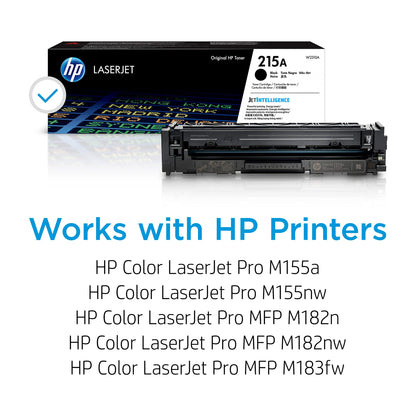 HP 215A Black Toner Cartridge Printers | Works with Printer Series: Color LaserJet Pro M155,Color LaserJet Pro MFP M182,M183 | W2310A,(Pack of 2)