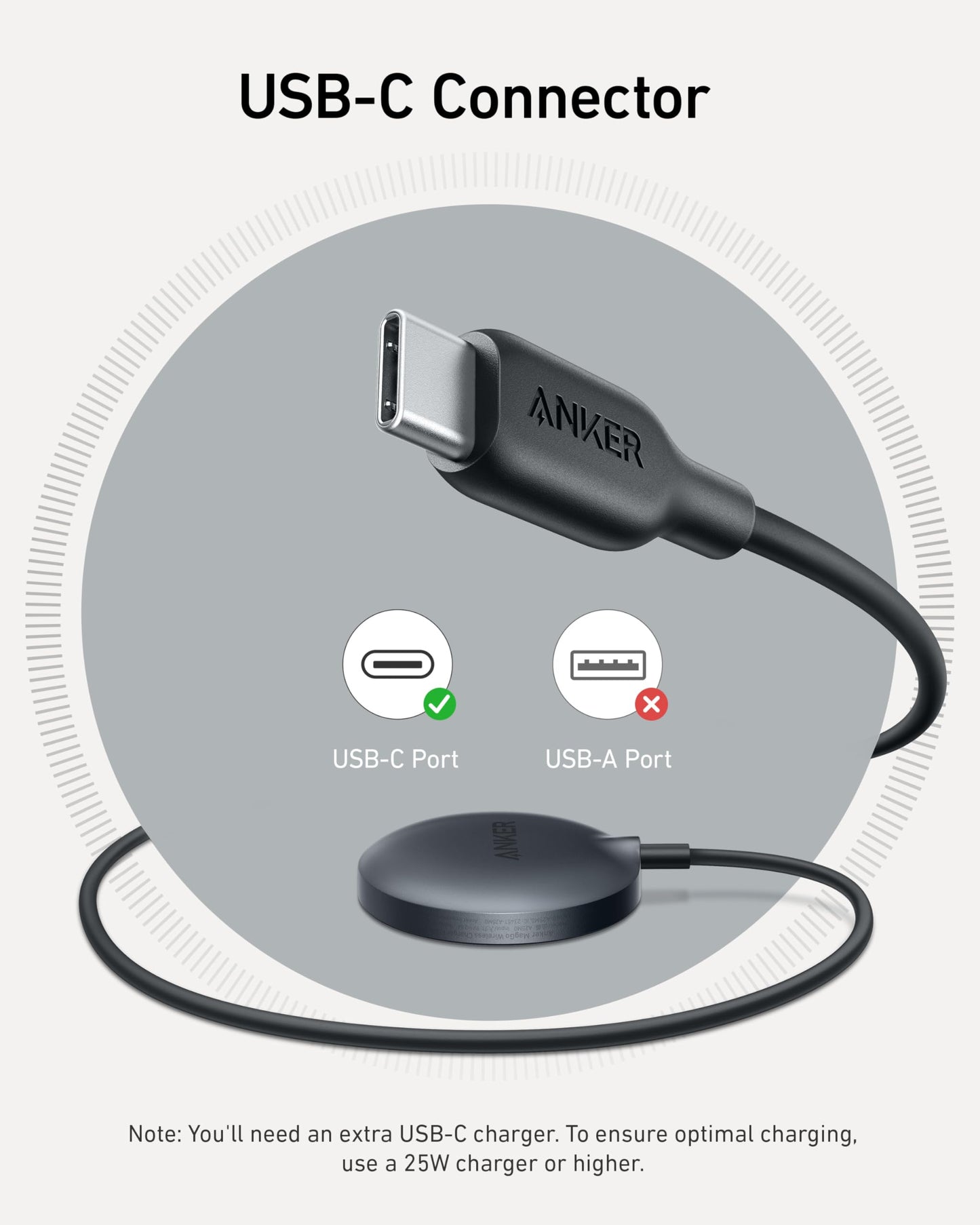 Anker MagSafe Charger Pad Compatible, MagGo iPhone 16 Wireless Charging Pad, Qi2 Certified 15W Wireless Charger for iPhone 16/16 Plus/16 Pro/16 Pro Max/15/14/13/12 Series (White, No Adapter)