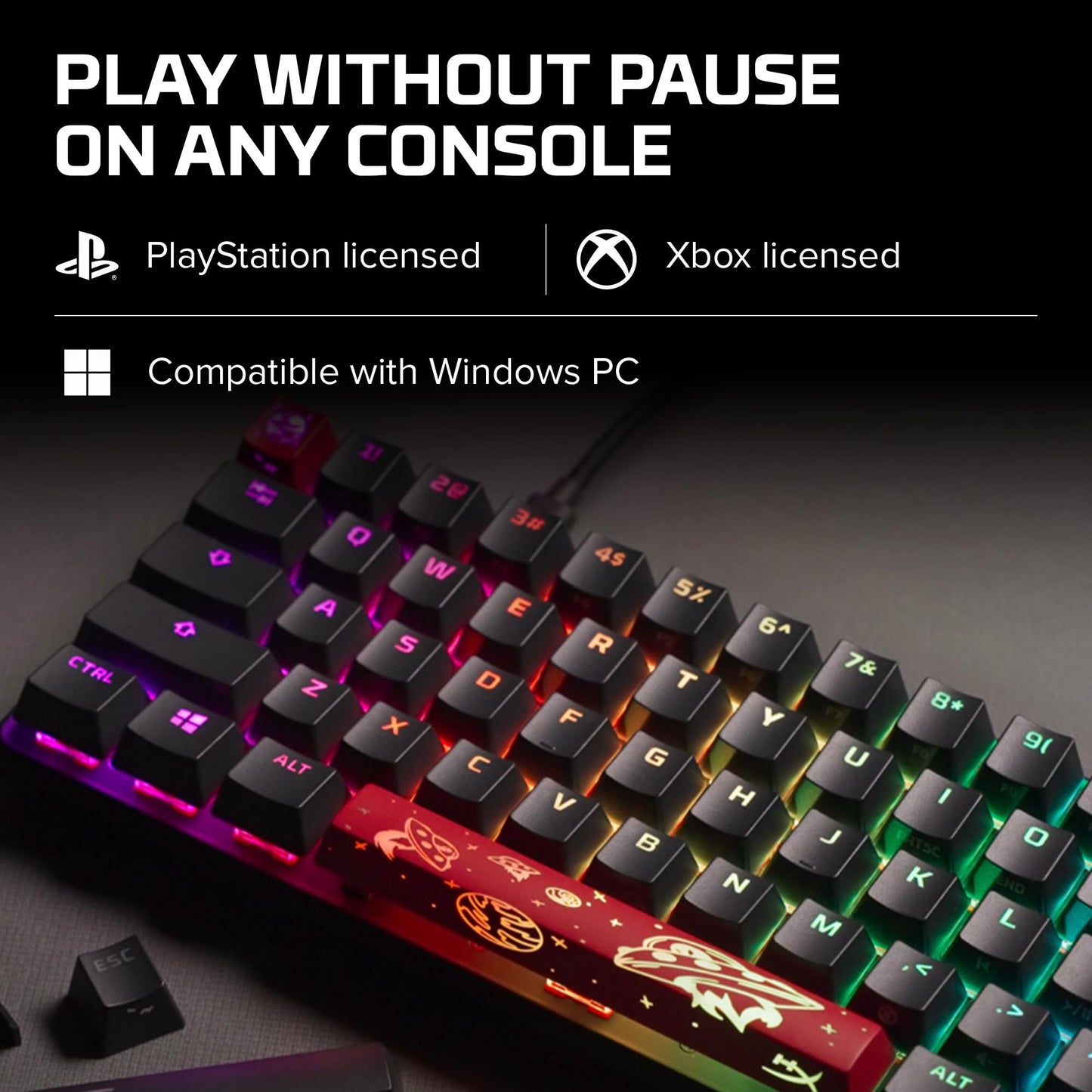 HyperX Alloy Origins 65 - Mechanical Gaming Keyboard – Compact 65% Form Factor - Linear Red Switch - Double Shot PBT Keycaps - RGB LED Backlit - NGENUITY Software Compatible,Black