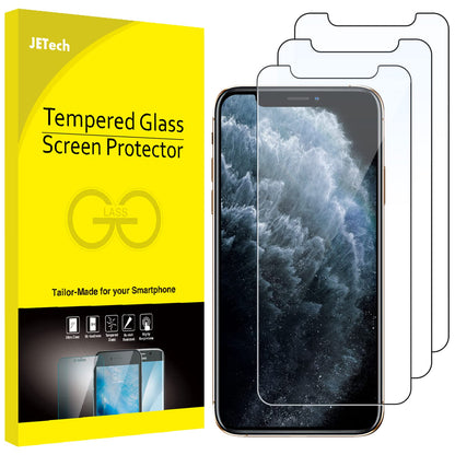 JETech Screen Protector for iPhone 17e (2026) / iPhone 16e / iPhone 14, Tempered Glass Film, 6.1-Inch Display, 3-Pack