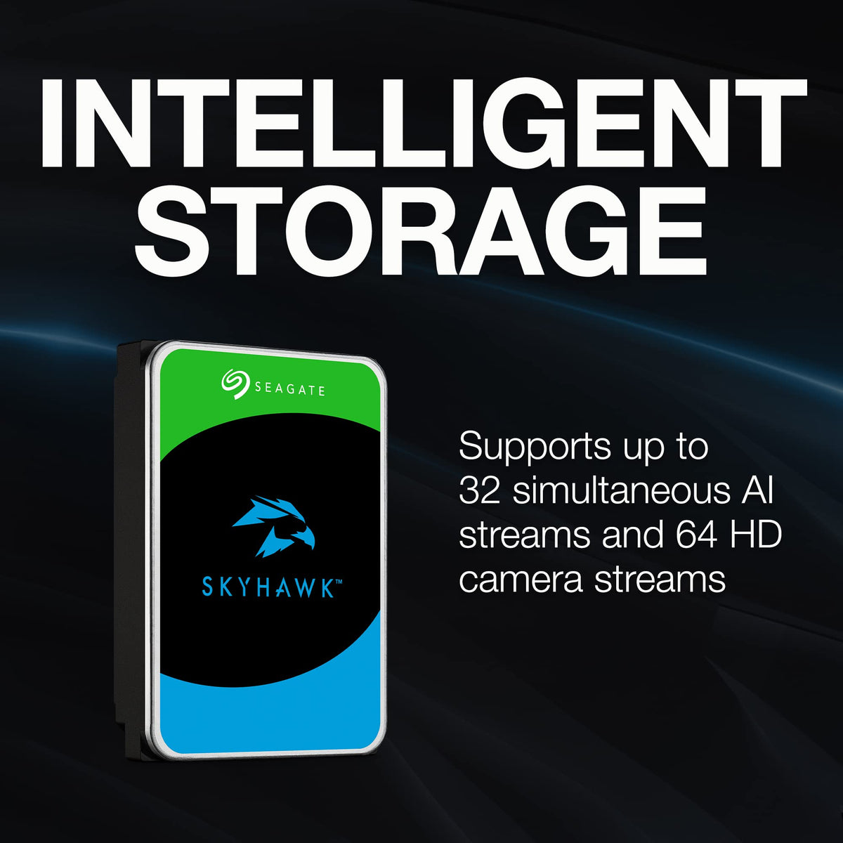 Seagate Skyhawk 4TB Video Internal Hard Drive HDD – 3.5 Inch SATA 6Gb/s 64MB Cache for DVR NVR Security Camera System with Drive Health Management and in-House Rescue Services (ST4000VXZ16/016)