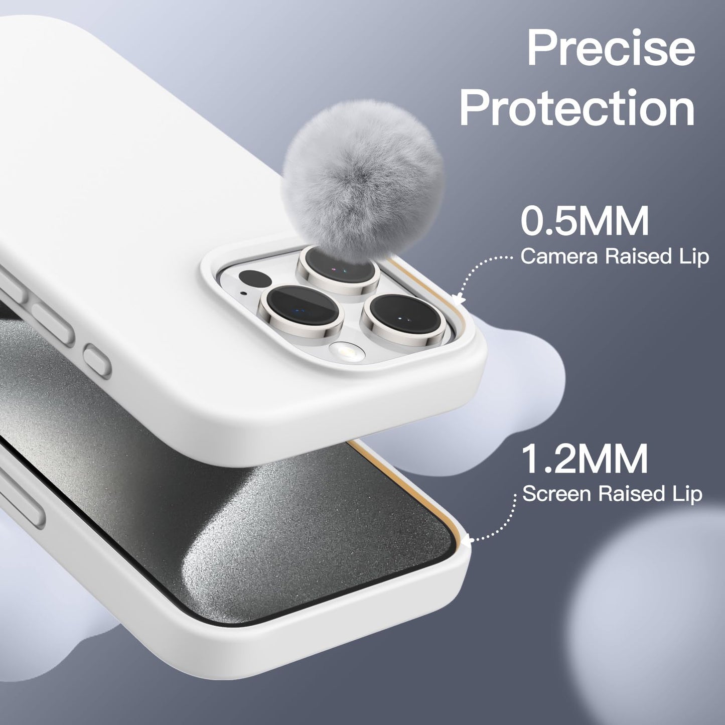 JETech Silicone Case for iPhone 15 Pro Max 6.7-Inch, Silky-Soft Touch Full-Body Protective Phone Case, Shockproof Cover (Black)