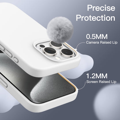 JETech Silicone Case for iPhone 15 Pro Max 6.7-Inch, Silky-Soft Touch Full-Body Protective Phone Case, Shockproof Cover (Black)