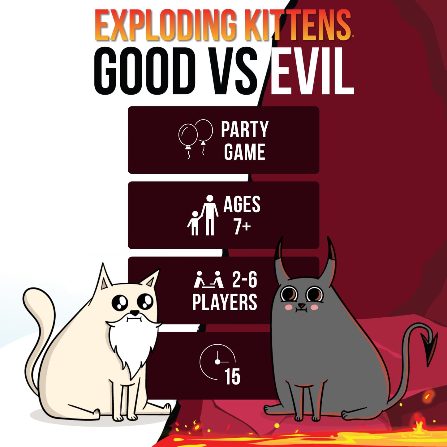 Exploding Kittens Original Edition - 2-5 Players - Ages 7+ - 15 Minutes to Play - High Stakes Card Game - Party Game, Family Game Night, Kid and Adult Card Game