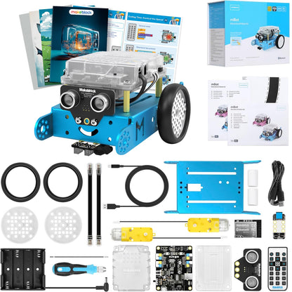 Makeblock mBot Robot Kit, Robotics for Kids Ages 8-12 Learn to Code with Scratch & Arduino, STEM Toys Science Kits for Kids Age 8-12 Boys and Girls Age 8+