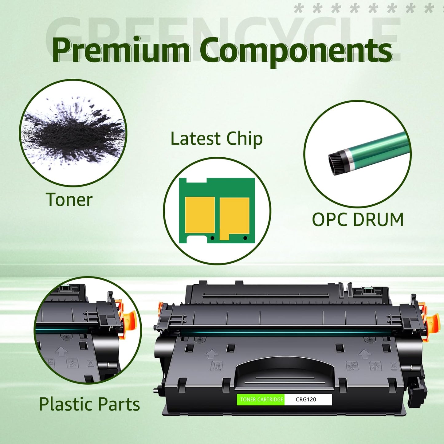 greencycle Compatible Toner Cartridge Replacement for HP 05A CE505A Work with LaserJet P2035 P2035N P2055DN P2030 P2050 P2055D P2055X 2055D Printer (Black, 1-Pack)