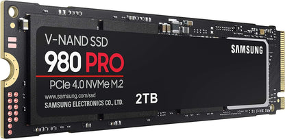 Samsung 980 PRO SSD 2TB PCIe NVMe Gen 4 Gaming M.2 Internal Solid State Drive Memory Card, Maximum Speed, Thermal Control MZ-V8P2T0B/AM