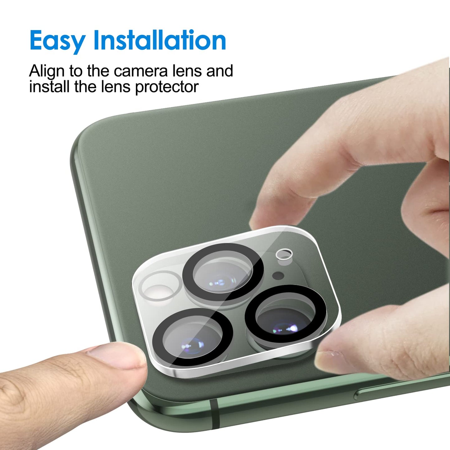 JETech Camera Lens Protector for iPhone 12 Pro Max 6.7-Inch, 9H Tempered Glass, HD Clear, Anti-Scratch, Case Friendly, Does Not Affect Night Shots, 3-Pack